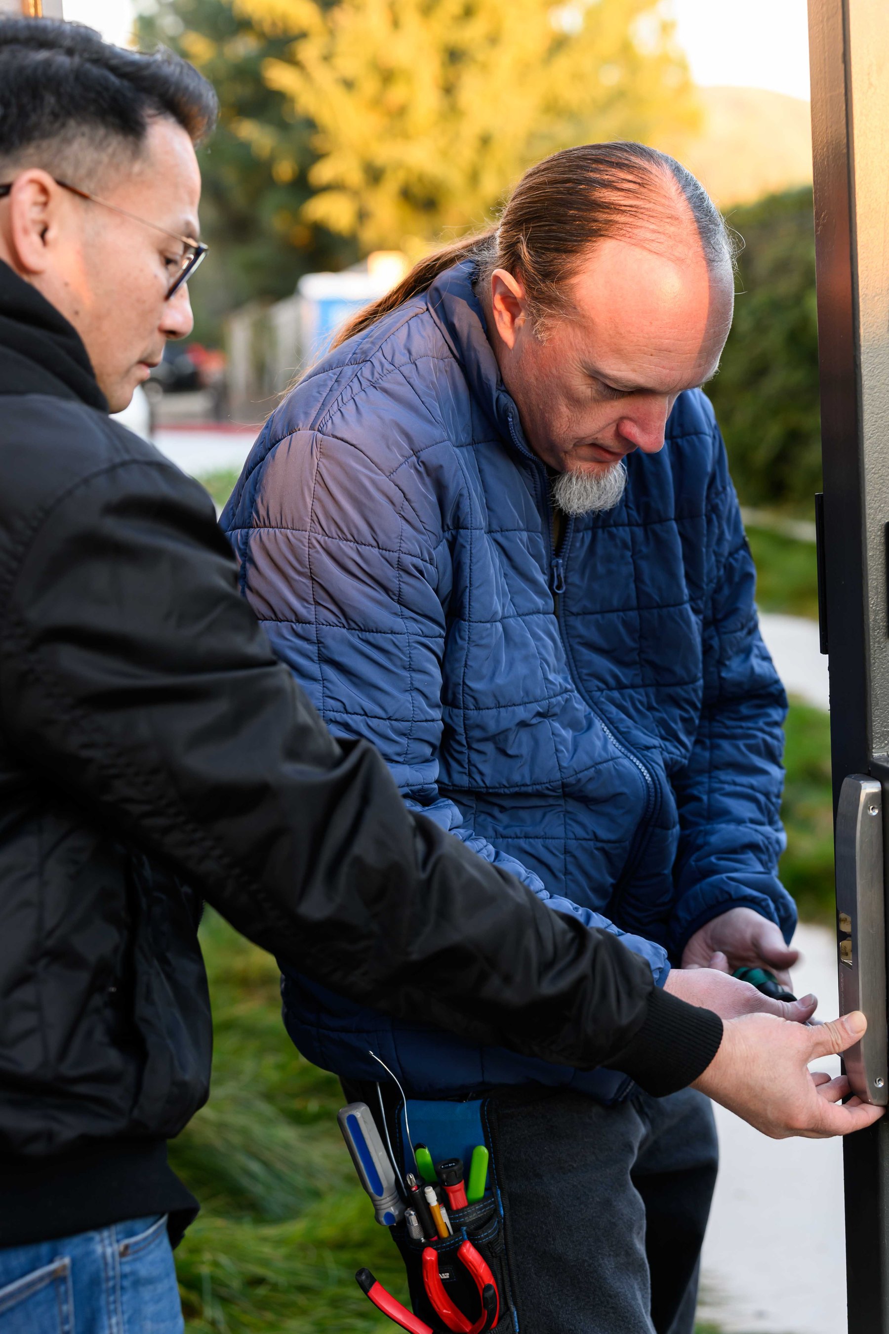 Bay Area gate hardware service with technician and property-side coordination.